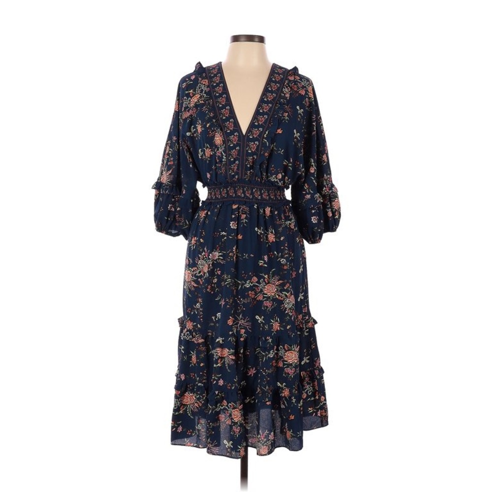 max studio floral ruffle dress small